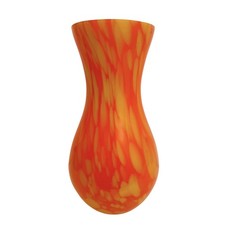 ? Vaso Vintage in pasta di vetro arancio e giallo Murano