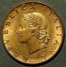 Italy 20 Lire 1970 KM# 97