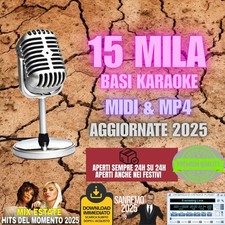 Raccolta 15 Mila Basi MIDI Mp4 karaoke Per VANBASCO ULTIME 2025 + Sanremo 2025