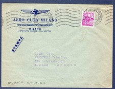 italia - B. TARIFFA STAMPE AFF. 15 L. MICHELANGIOLESCA da MILANO il 10-12-1965