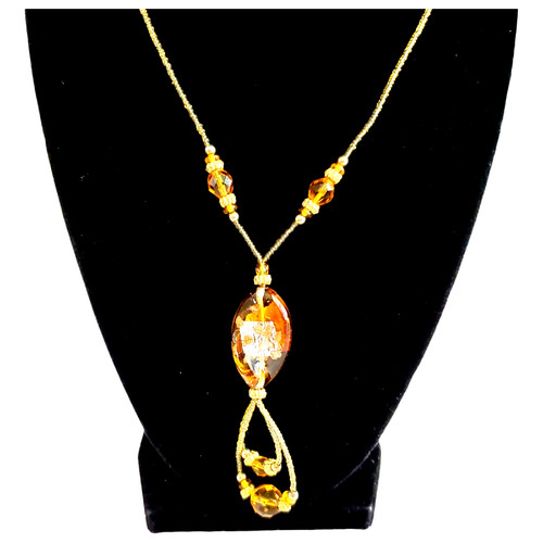 Collana vintage ciondolo vetro - collana,