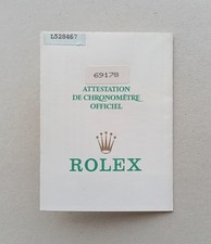 ROLEX Guarantee Warranty Booklet Paper Date Datejust 69178 / L528467