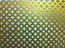 Lamiera Lastra Forata Alluminio Anod.Oro Fant. 8 cm 25x100 sp.0,5mm Termosifoni 