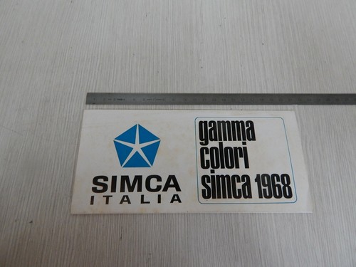Cartella colori originale - colori, 1968