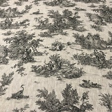 Lino Toile De Jouy Tessuto