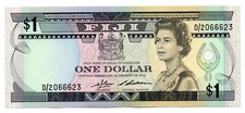 ISOLE FIJI  rara banconota da 1 Dollaro  serieD/2066623  UNC FDS
