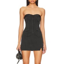 Set minigonna bustier nero