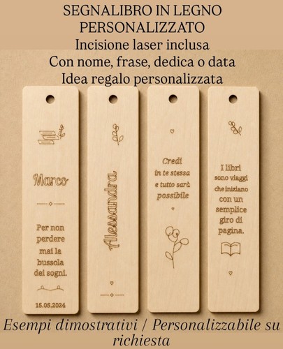 Segnalibro legno - segnalibro,