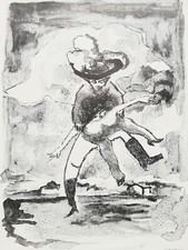 MINO MACCARI: Rara Litografia 65x46 Firmata, con doppia Pubblicazione. STUPENDA!