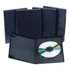Porta CD/DVD Q-Connect singolo sp. 14 mm nero conf. 5 pezzi - KF02211