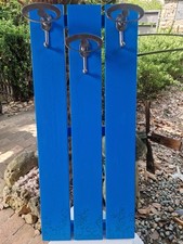 Vintage modernariato  attaccapanni ganci metallo stile industriale Occhi? legno