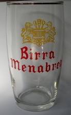 Bicchiere Birra Menabrea anni 60/70