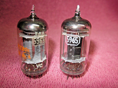 Pair rca 5965 mica - rca, black