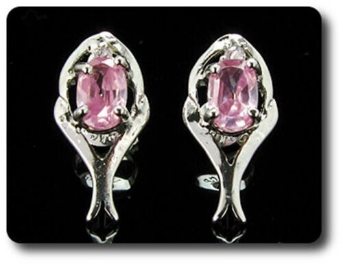 Orecchini zaffiro rosa - orecchini,