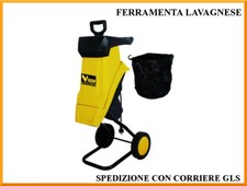 Biotrituratore Vigor VBI 2400 per taglio rami e foglie con sacco