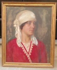 Antique oil painting on wood