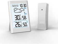 Stazione Meteorologica Con Sensore Esterno, Termometro Igrometro Digitale per Am