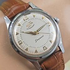 Orologio vintage ENICAR ULTRASONIC Seapearl uomo carica manuale quadrante art anni 60