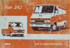 Libretto Uso Manutenzione Fiat 242  auto furgoni  Epoca Manuale Ricambi Motore 