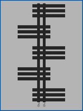 Design Radiatore Elettrico ELFIE Nero Tutte Le Misure Scaldasalviette