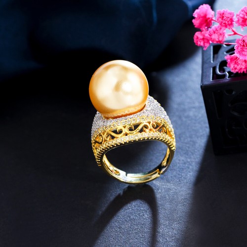 Anello lusso con perle - con,