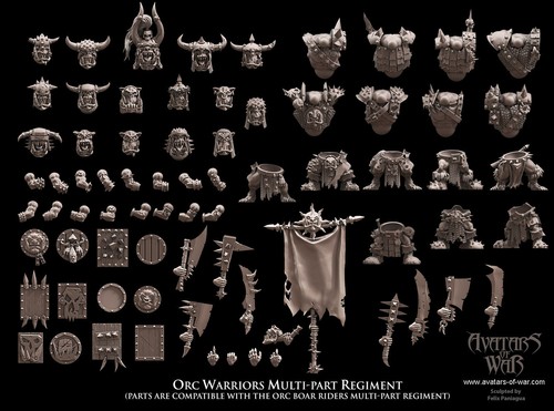 Miniature orc warriors - miniature,