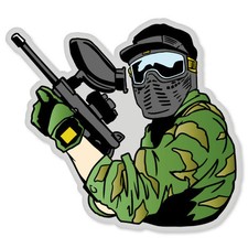 Adesivo auto paintball cecchino K1593 sticker - 12 cm