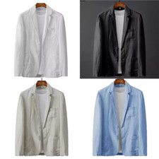 Blazer uomo cotone lino due