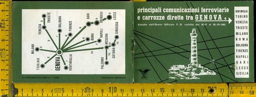 Opuscolo ferrovie orari - orari, e