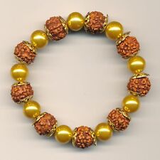 Raktu Semi Bracciale Braun Oro