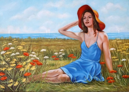 Dipinto olio tela genere - su, tela:genere