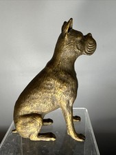 Statua cane boxer in ghisa