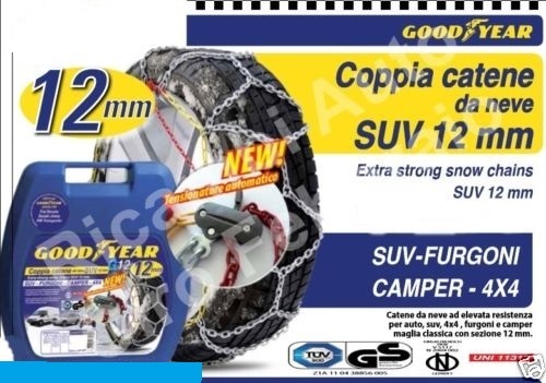 Catene neve goodyear 12mm - neve,