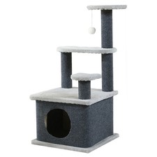 Albero Tiragraffi per Gatti con Cuccia e Piattaforme – 82cm Compatto