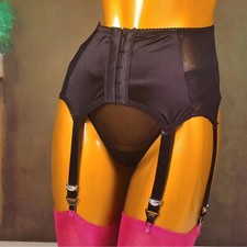 Giarrettiera 6 Cinghie Chiusura Frontale Taglie Forti Maglia Raso Artigli Metallo Nightwear