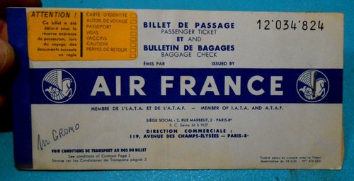 Biglietto aereo air france - ",