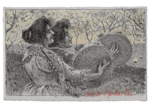 Cartolina litografica del 1901 - cartolina,