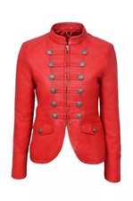 Donna pelle rossa giacca - da,