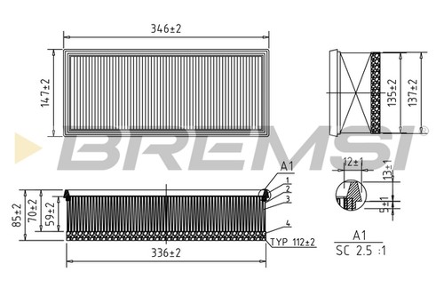Bremsi filtro aria per - filtro,