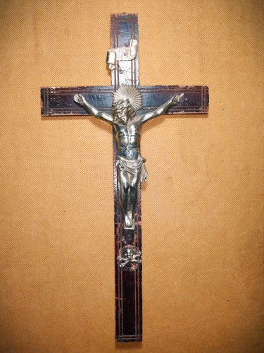 Antico crocifisso legno - in,