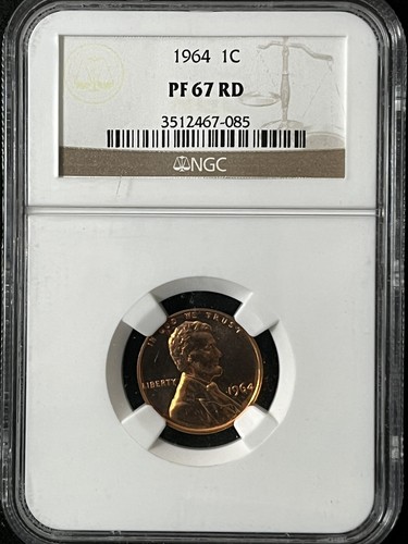1964 proof lincoln - 1c, rd