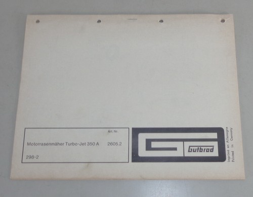 Gutbrod turbo jet 350a - gutbrod,