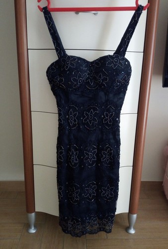 Vestito tubino borsa blu - tubino, +borsa