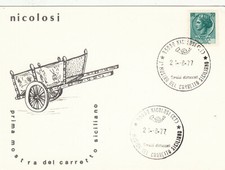AS2830 - ANNULLO SPECIALE MOSTRA CARRETTO SICILIANO NICOLOSI CATANIA 1977