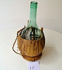 ANTICO VECCHIO FIASCO VETRO SOFFIATO BOTTIGLIA  BOTTIGLIONE DAMIGIANA VINTAGE 