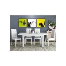 KIT TAVOLO FIRENZE 110/150X70XH76 BCO FRASSINO