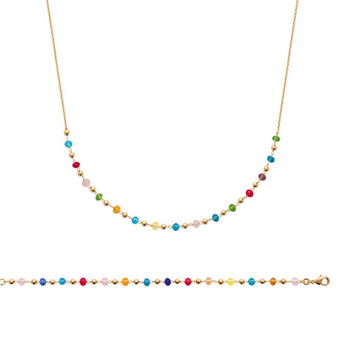 Collana perle cristallo - perle, di
