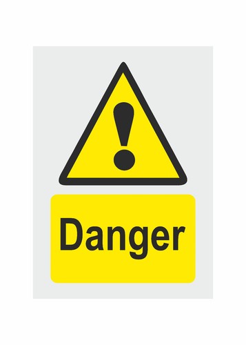 Cartello segnaletico danger - -,