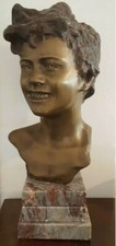 Bellissima Scultura bronzo giovane ragazzo di Vincenzo Cinque 