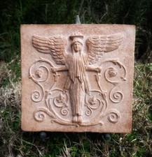 ANGELO VITTORIA 20x20  CM CIRCA  TERRACOTTA fatto a mano da APPENDERE MURARE